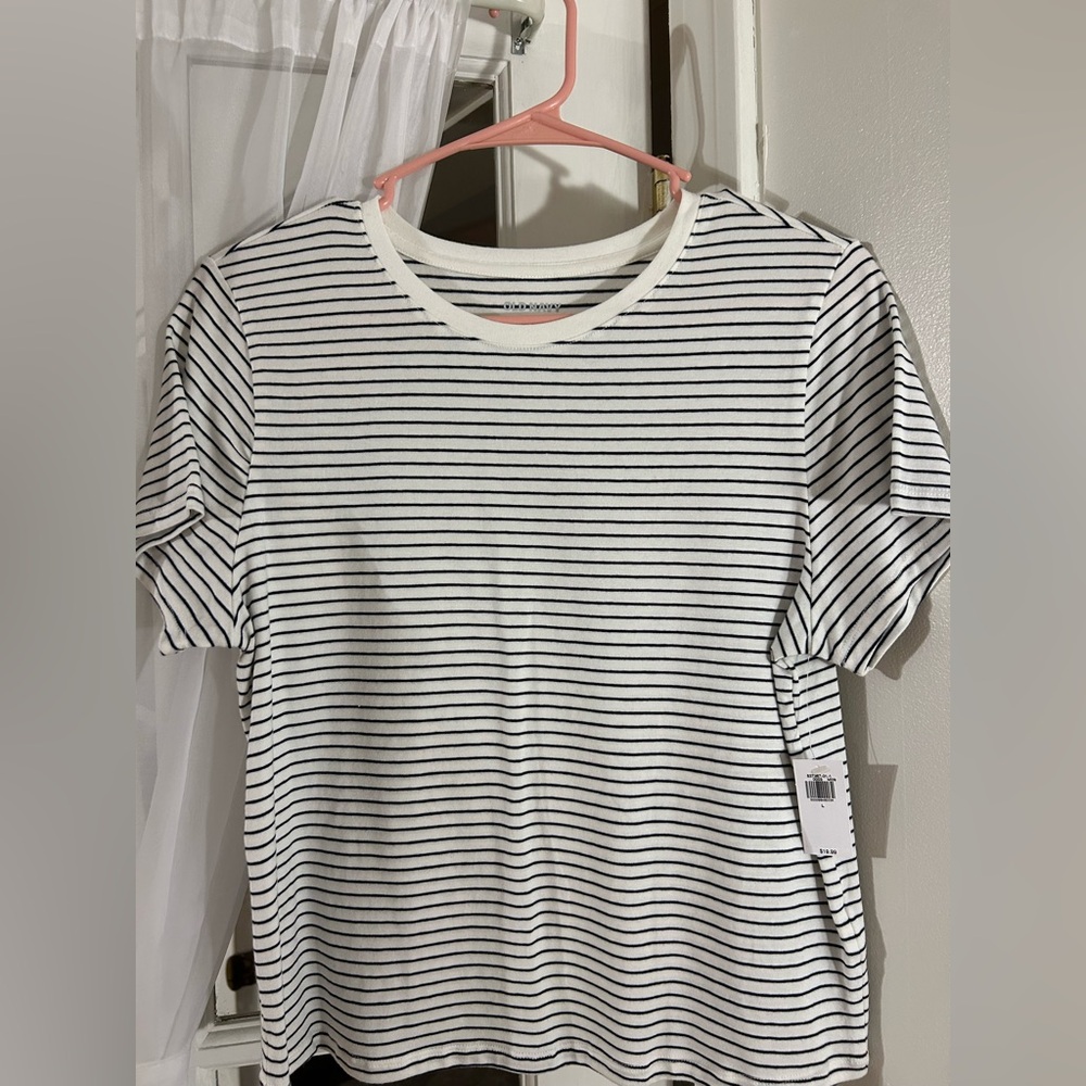 Old Navy Black and White Striped Top